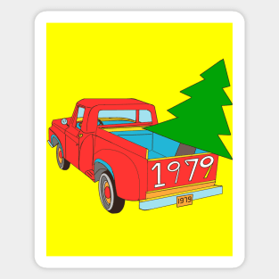 Vintage Pick up Truck 1979 Grafititee Illustration Vector Sticker